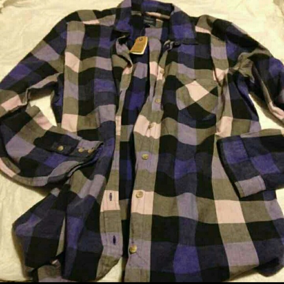 Purple plaid shirt
