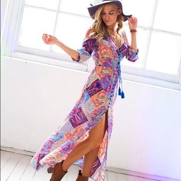 Multi-colored Maxi Dress - Picture 3 of 4