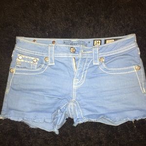 Sky Blue Miss Me Shorts
