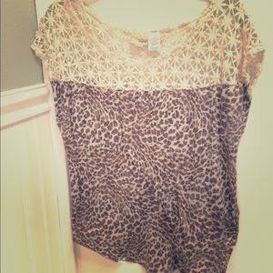Crocheted cheetah top