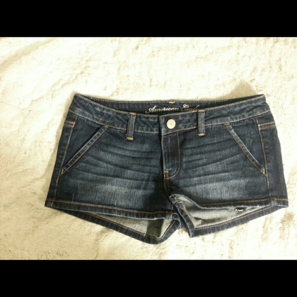 AEO Dark Wash Denim Shorts