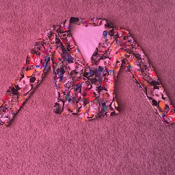 Graphic Blazer ✨💋🌹🔥🍒🍭🎀