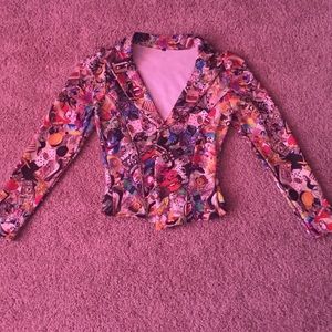Graphic Blazer ✨💋🌹🔥🍒🍭🎀