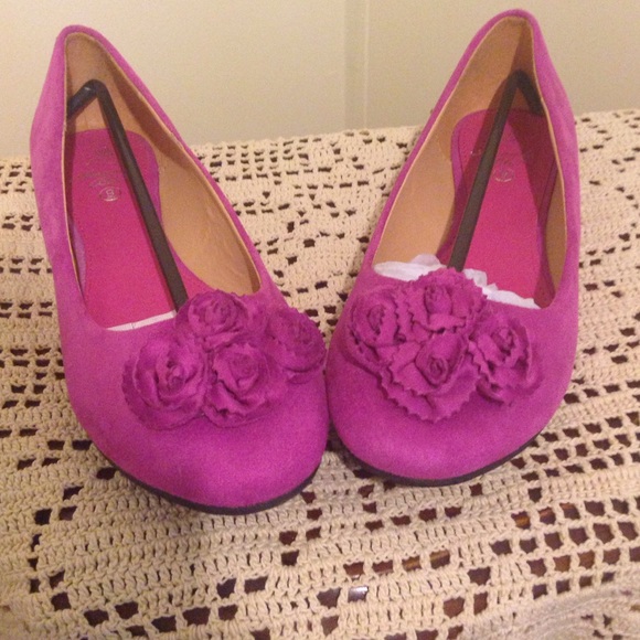 Pink suade shoes