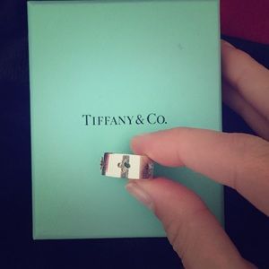 Authentic Tiffany's cross cutout ring