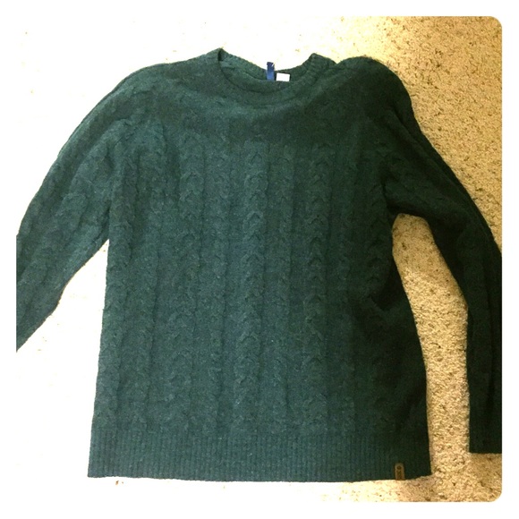 Teal wool Divided sweater
