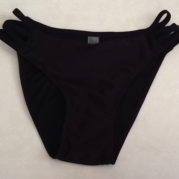VS black strappy bikini bottoms