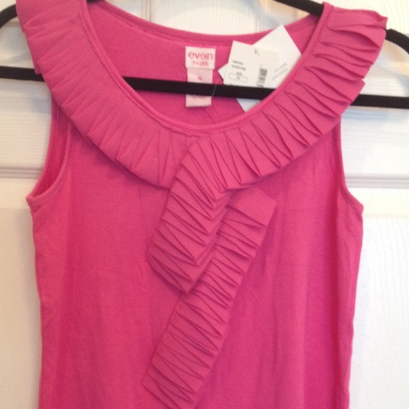 Pink Ruffled Design Top New Size 14 Girls