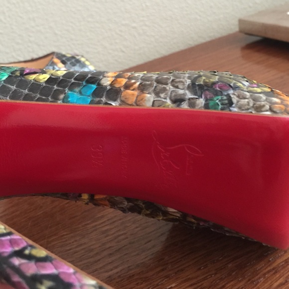 Christian Louboutin Python Lady Peep - Picture 4 of 4