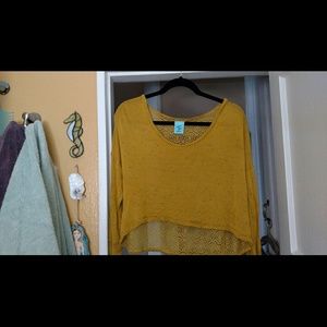 Yellow crop top