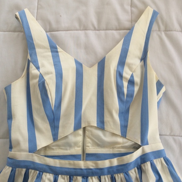 Stripe blue and white dress