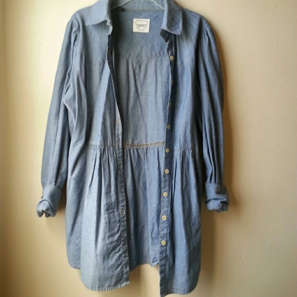 -- SOLD -- Long button up shirt dress