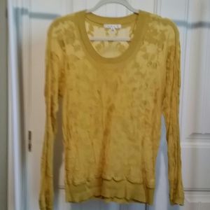 CAbi yellow sweater M