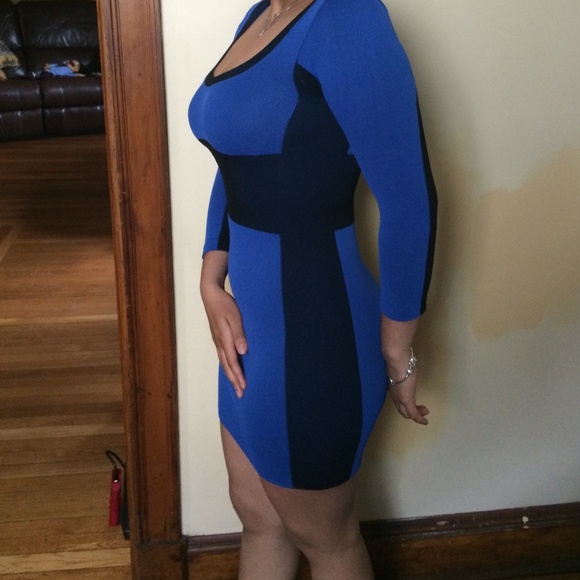 BEBE Color Block Party Dress - Picture 2 of 3