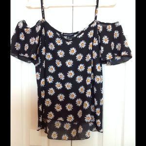 LAST CALL Sunflower off the shoulder top
