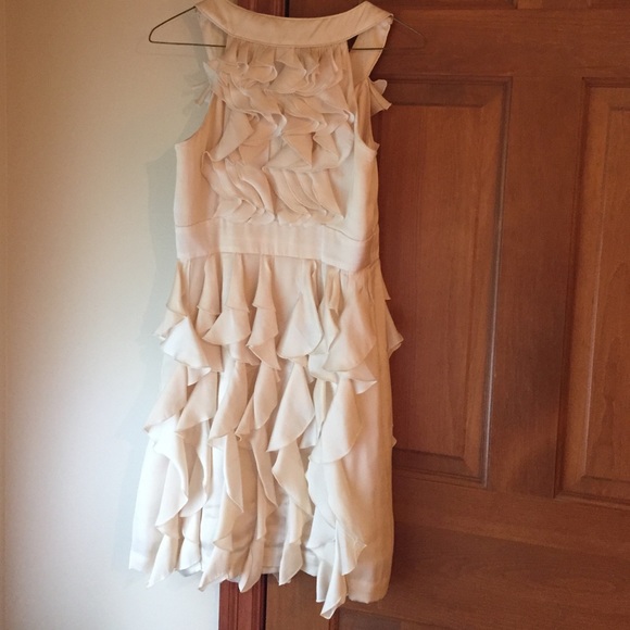 Max and Cleo creme ruffled dress - Picture 4 of 4