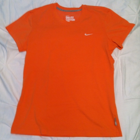 Nike Dry Fit Orange Workout Tee - Picture 1 of 1