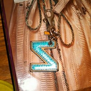 Coach metallic Z or N keychain