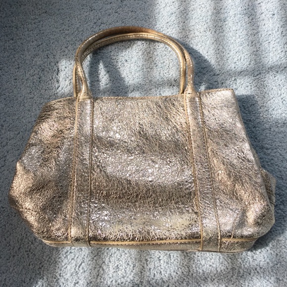 J.Crew Metallic Gold Handbag