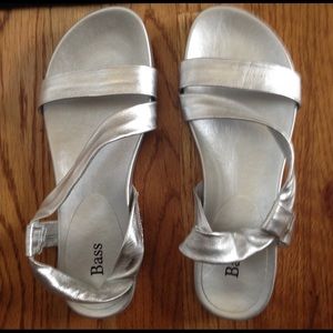 Silver Bass Leather Sandals