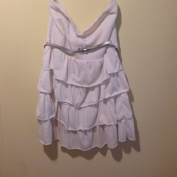 White topless dress