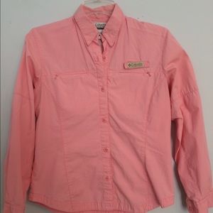 Pink Long Sleeve Fishing Shirt
