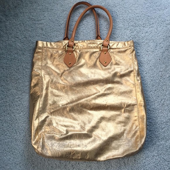 J.Crew Metallic Gold Bag