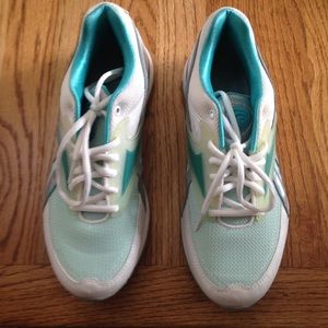 Blue/Silver/White Reebok Running Shoes