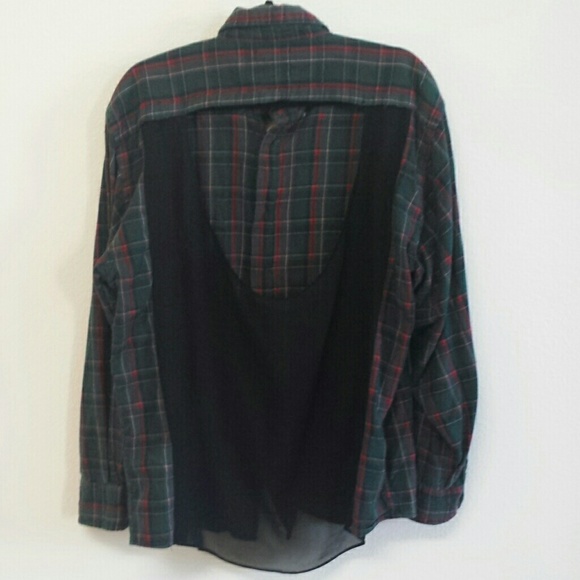 ☆SOLD☆ LF Furst of a Kind Mesh Open Back Flannel - Picture 3 of 4