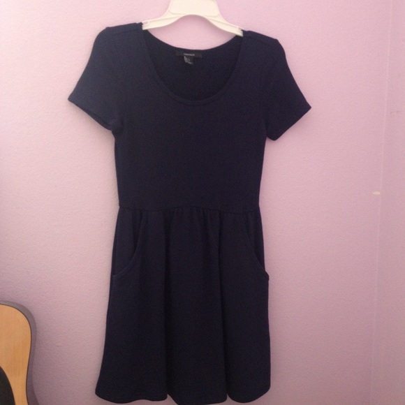 navy baby doll dress