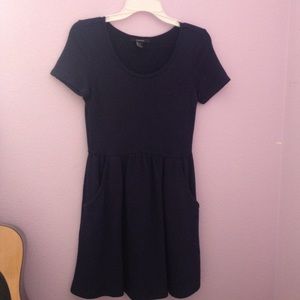navy baby doll dress