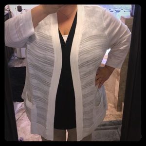 White cardigan