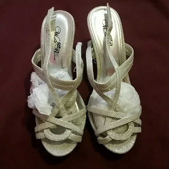 New Silver Glitter Prom HeelS