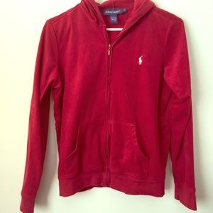 ralph lauren red felt jacket