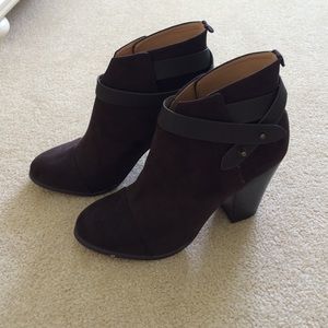 Dark brown booties