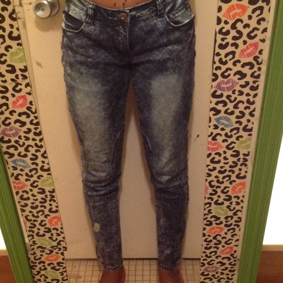 Bundle .. Waisted jeans with cut up shirt I made
