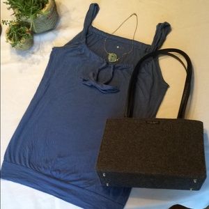 Three dot blue tank top
