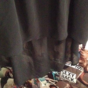 Black high low skirt