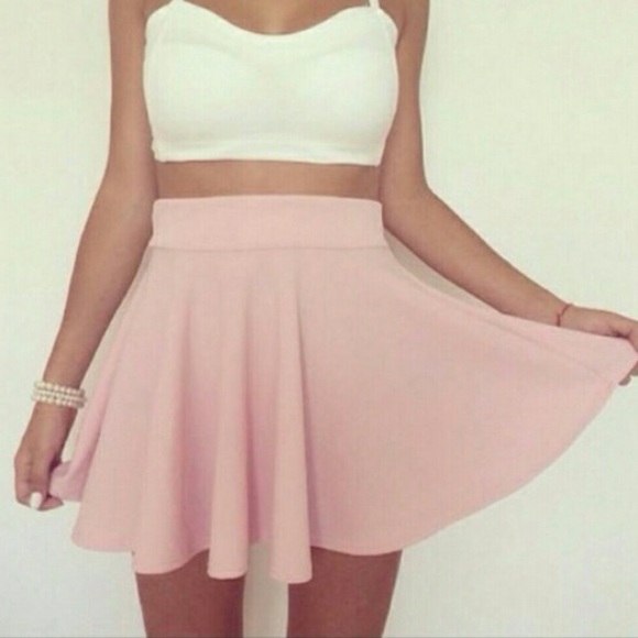 Pink skater skirt