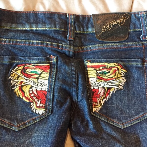 ed hardy jeans tiger
