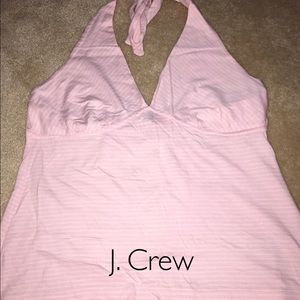 Baby Pink & White Striped Halter Top