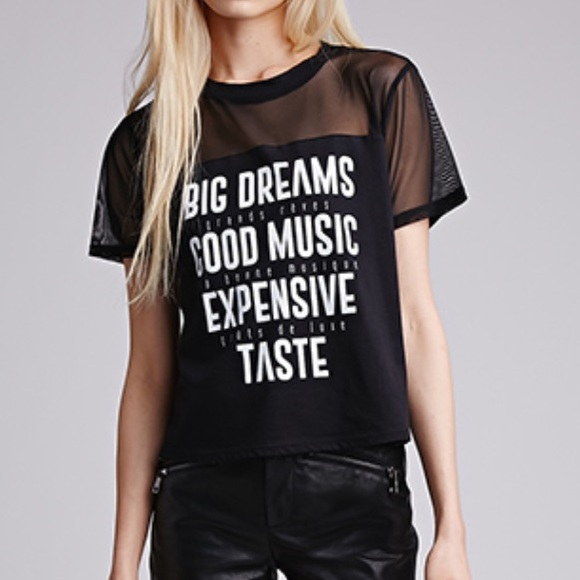 BUNDLED [forever 21] mesh-paneled T - Picture 4 of 4