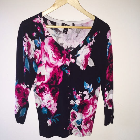 Floral print cardigan