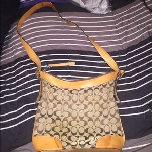 Tan coach bag