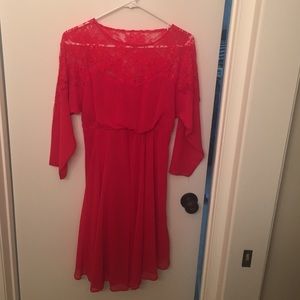 Red lace ASOS Maternity dress