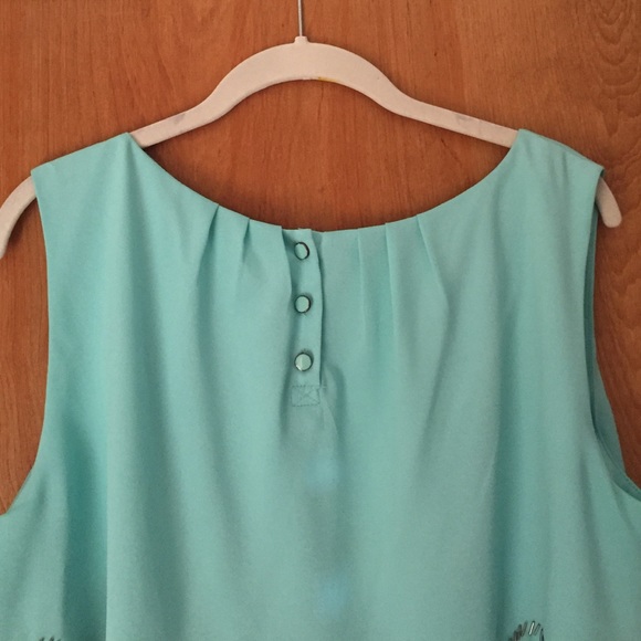 Gianni Bini Teal Beaded Dress - Picture 3 of 4