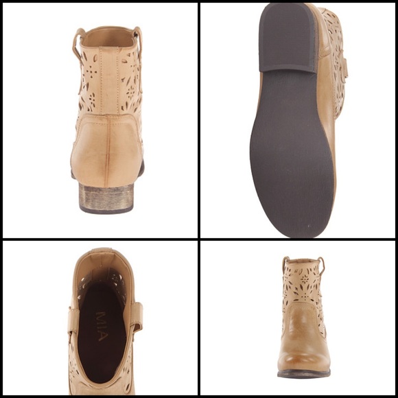 🚫SOLD MIA "fauna" laser cut booties NEVER WORN - Picture 2 of 4