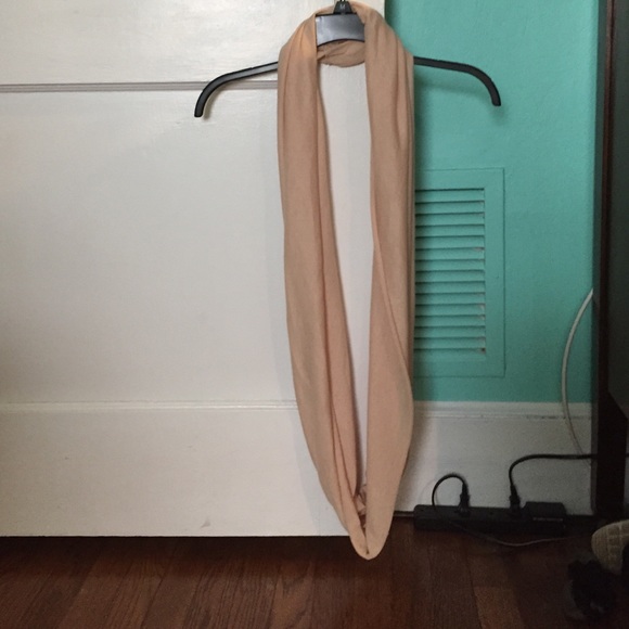 Light blush peach infinity scarf