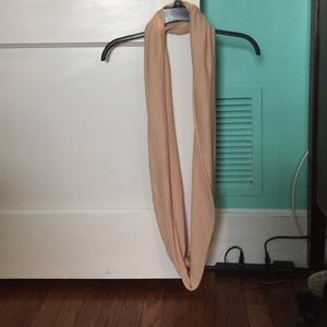 Light blush peach infinity scarf