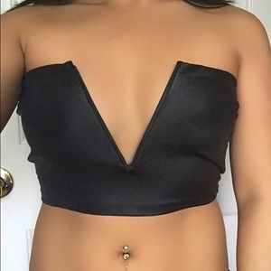 Nasty Gal Deep V Crop Top